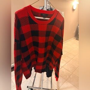 BOGO PLUS Forever 21 Red and Black Crewneck Sweater
